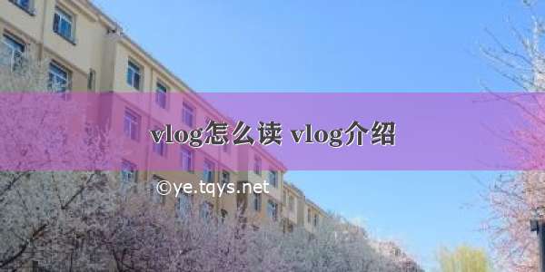 vlog怎么读 vlog介绍