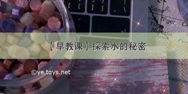 【早教课】探索水的秘密