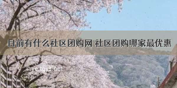 目前有什么社区团购网 社区团购哪家最优惠