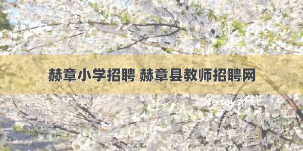 赫章小学招聘 赫章县教师招聘网