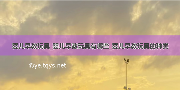 婴儿早教玩具_婴儿早教玩具有哪些_婴儿早教玩具的种类