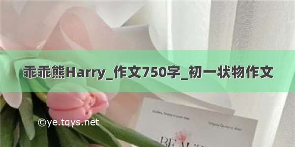 乖乖熊Harry_作文750字_初一状物作文