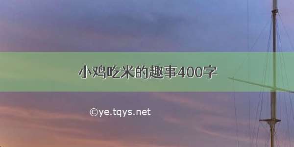 小鸡吃米的趣事400字