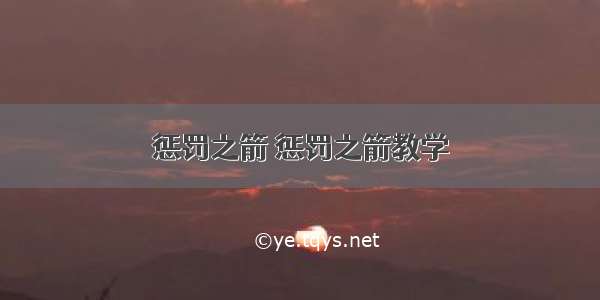 惩罚之箭 惩罚之箭教学