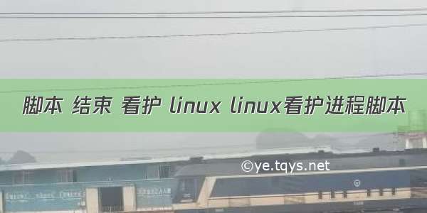 脚本 结束 看护 linux linux看护进程脚本