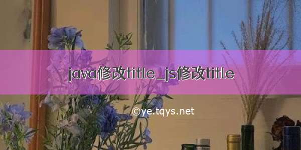 java修改title_js修改title