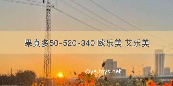 果真多50-520-340 欧乐美 艾乐美