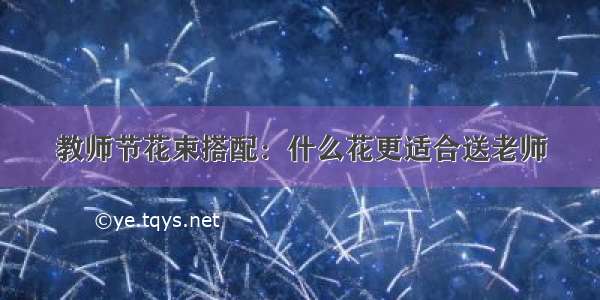 教师节花束搭配：什么花更适合送老师