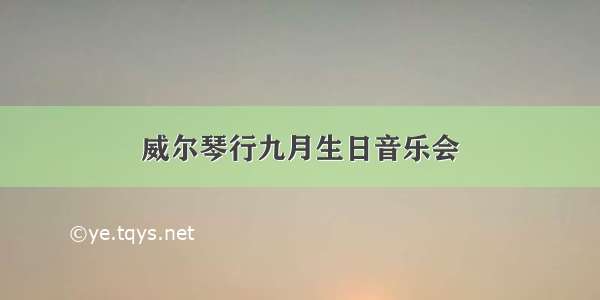 威尔琴行九月生日音乐会