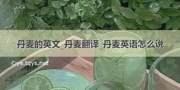 丹麦的英文_丹麦翻译_丹麦英语怎么说