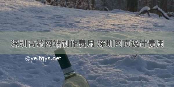 深圳高端网站制作费用 深圳网页设计费用