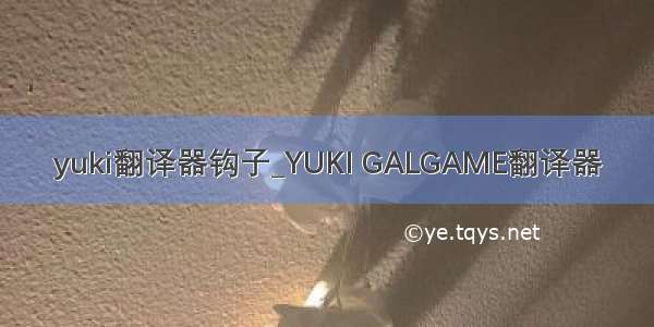 yuki翻译器钩子_YUKI GALGAME翻译器