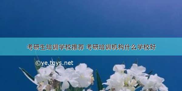 考研生培训学校推荐 考研培训机构什么学校好