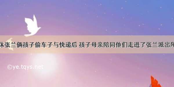 介休张兰俩孩子偷车子与快递后 孩子母亲陪同他们走进了张兰派出所...