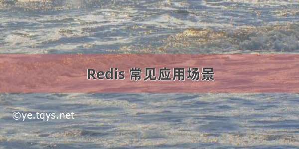 Redis 常见应用场景