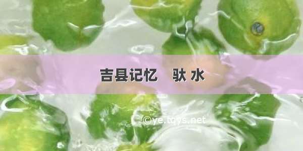 吉县记忆    驮 水