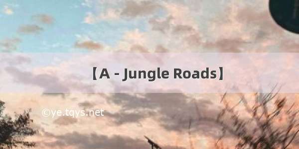 【A - Jungle Roads】