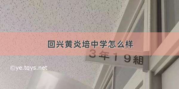 回兴黄炎培中学怎么样