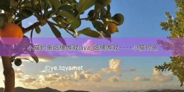 小猫钓鱼纸牌游戏java_纸牌游戏----小猫钓鱼