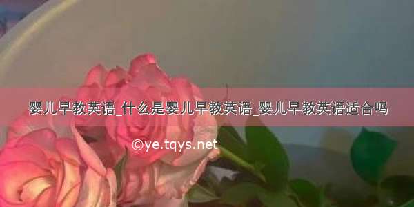 婴儿早教英语_什么是婴儿早教英语_婴儿早教英语适合吗