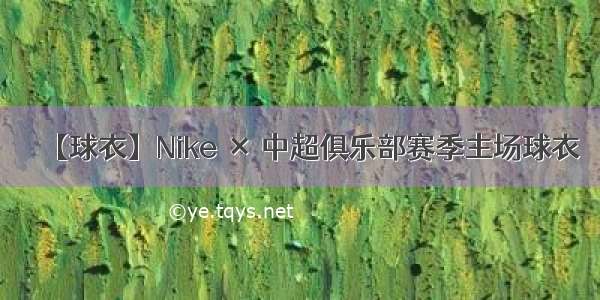 【球衣】Nike × 中超俱乐部赛季主场球衣