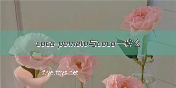 coco pomelo与coco一样么