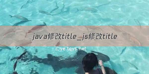 java修改title_js修改title