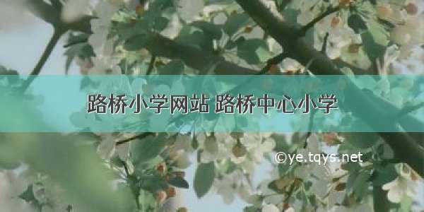 路桥小学网站 路桥中心小学