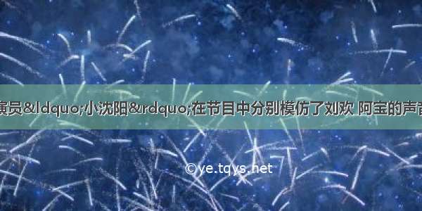 春节联欢晚会上 演员“小沈阳”在节目中分别模仿了刘欢 阿宝的声音 模仿得惟妙惟肖