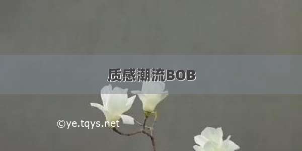 质感潮流BOB