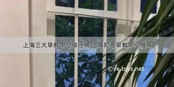 上海三大早教中心排行榜 上海知名早教中心推荐