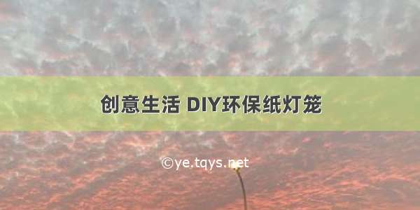 创意生活 DIY环保纸灯笼