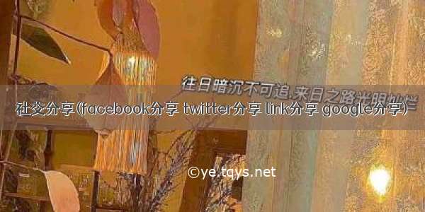 社交分享(facebook分享 twitter分享 link分享 google分享)