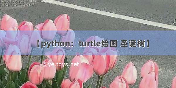 【python：turtle绘画 圣诞树】
