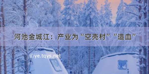 河池金城江：产业为“空壳村”“造血”