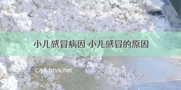 小儿感冒病因 小儿感冒的原因