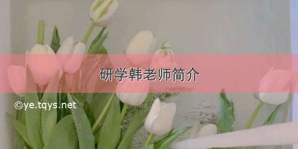 研学韩老师简介