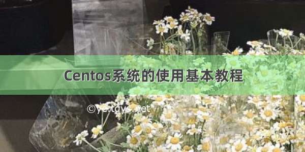 Centos系统的使用基本教程