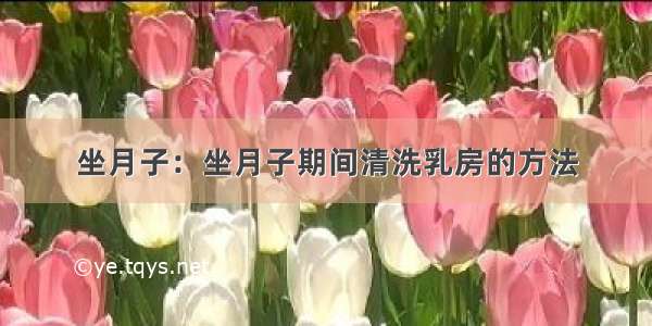 坐月子：坐月子期间清洗乳房的方法