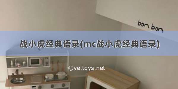 战小虎经典语录(mc战小虎经典语录)