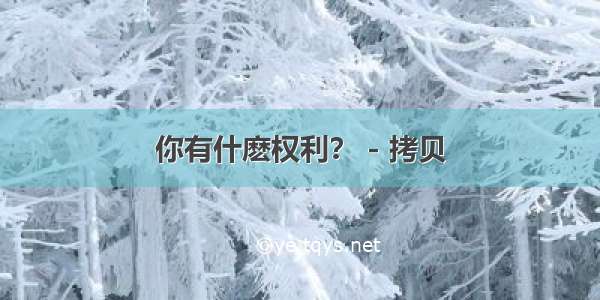 你有什麽权利？ - 拷贝