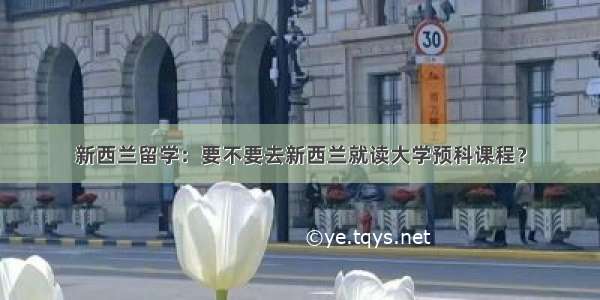 新西兰留学：要不要去新西兰就读大学预科课程？