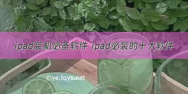 ipad装机必备软件 ipad必装的十大软件