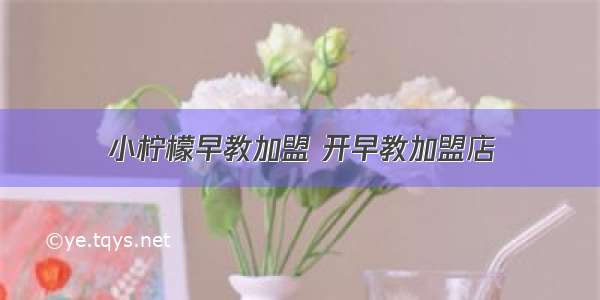 小柠檬早教加盟 开早教加盟店