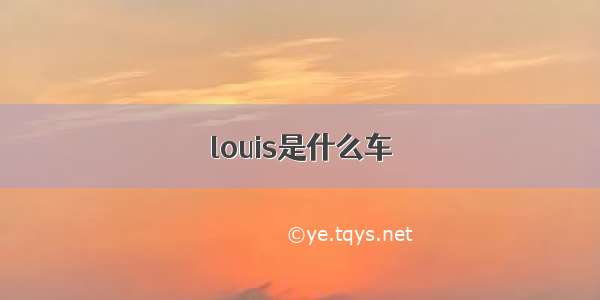 louis是什么车