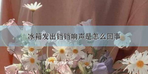 冰箱发出铛铛响声是怎么回事