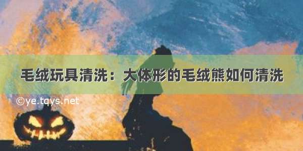 毛绒玩具清洗：大体形的毛绒熊如何清洗