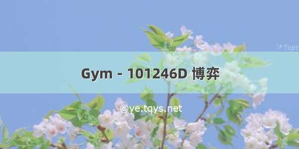 Gym - 101246D 博弈