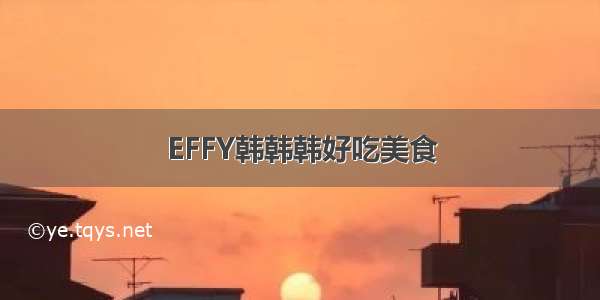 EFFY韩韩韩好吃美食