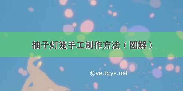 柚子灯笼手工制作方法（图解）